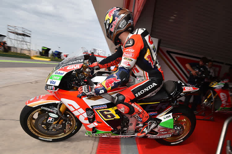 Im Warm-up fehlten Stefan Bradl nur 0,2 sec zu Rang 2