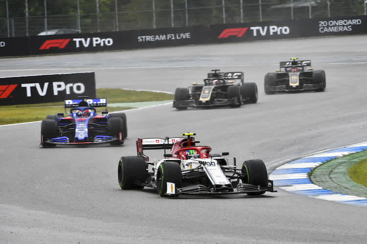 Antonio Giovinazzi (vorne) in Hockenheim