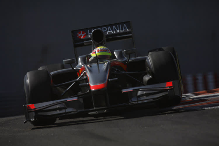 Maldonado spulte für HRT eifrig Runden ab