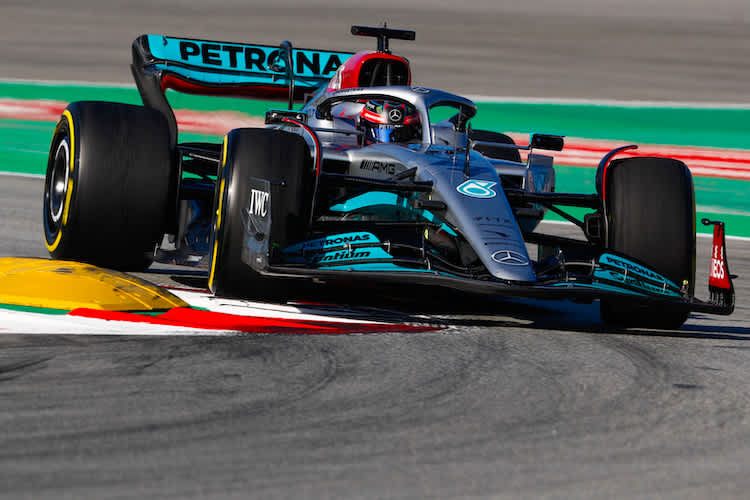 George Russell im Mercedes