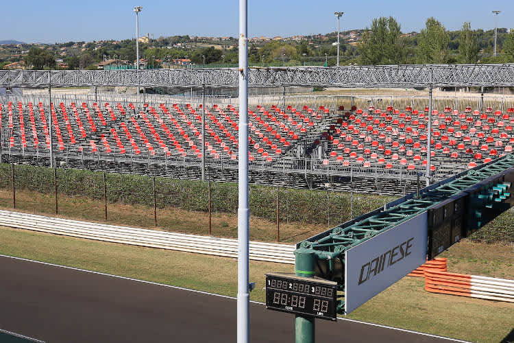 Das Fassungsvermögen der Tribünen wurde auf rund 28 Prozent verringert