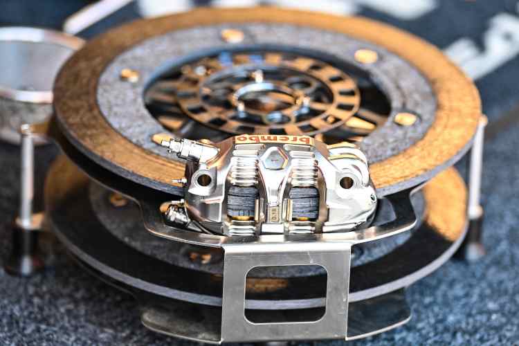 Eine Brembo-Bremsanlage