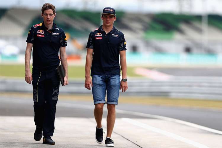 Max Verstappen (rechts) in Sepang
