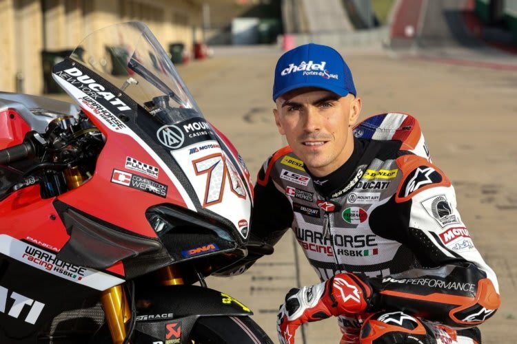 Auf der Ducati von HSBK Racing prangt bereis die Nummer 76 von Loris Baz