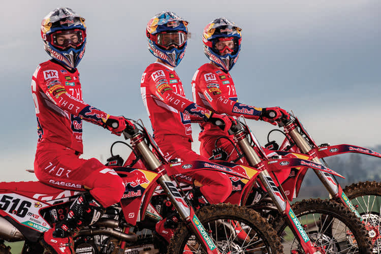 Das Fahrer-Trio  des GASGAS Factory Teams