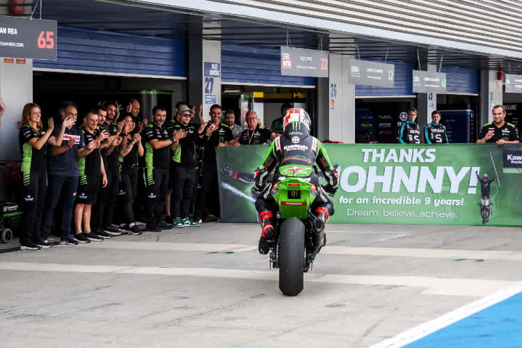 Das Kawasaki-Team verabschiedete sich von Johnny Rea