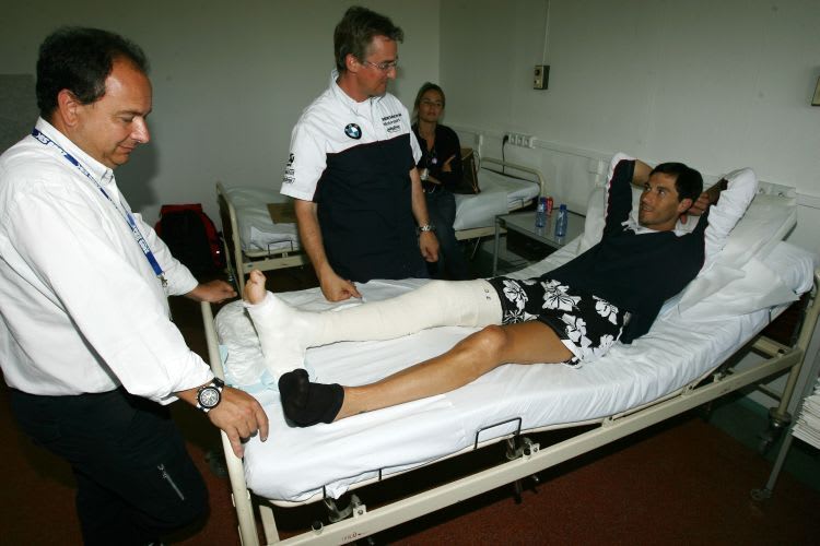 Xaus im Medical Center Brünn vor dem Transfer nach Barcelona.