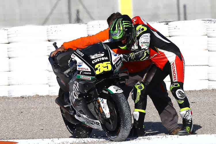 Cal Crutchlow stürzte am Mittwoch