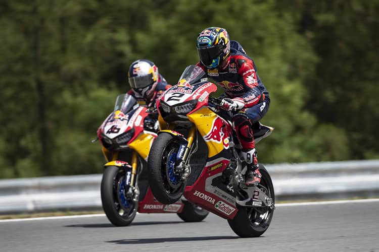 Das Honda-Duo Jake Gagne (45) und Leon Camier