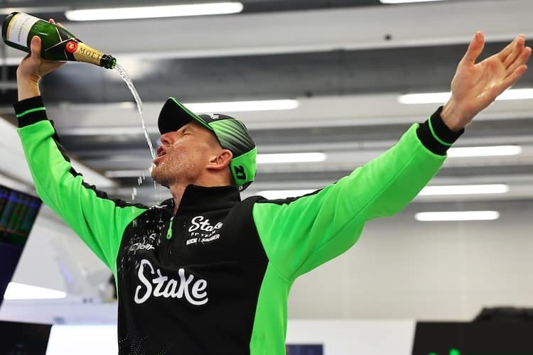 Nico Hülkenberg feierte seinen Podest-Erfolg in Silverstoen ausgelassen – und die Formel-1-Konkurrenz freute sich mit ihm