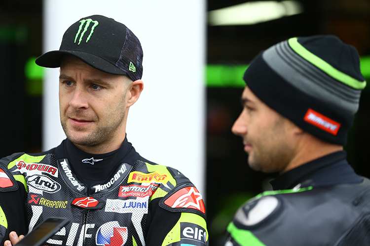 2019 waren sie Teamkollegen bei Kawasaki: Johnny Rea (li.) und Leon Haslam