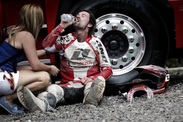 Max Nagl war nach den Rennen völlig ausgepowert