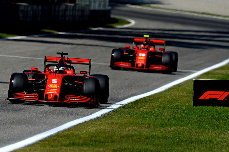 Sebastian Vettel vor Charles Leclerc in Monza