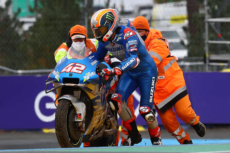 Alex Rins weiß nicht, warum er stürzte