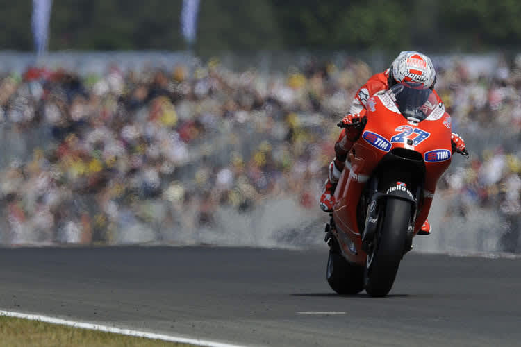 Casey Stoner wirkte sehr unzufrieden mit seiner Ducati