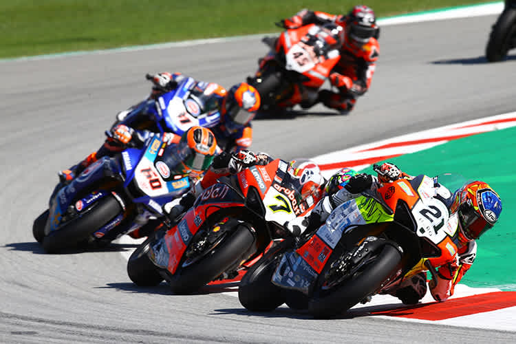 Rinaldi vor Davies, van der Mark, Gerloff und Redding