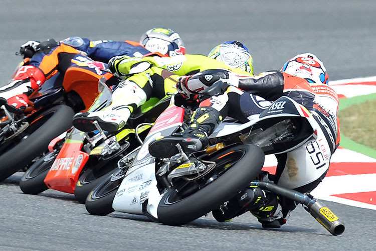 Der Auspuff von Louis Rossi hing bedrohlich zur Seite