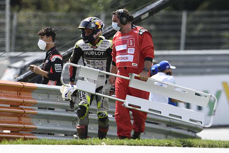 Johann Zarco nach dem furchterregenden Sturz