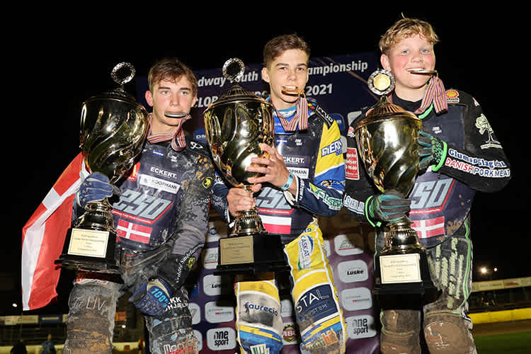 Die Top-3 Nicklas Aagaard, Oskar Paluch und Villads Nagel (v.l.)