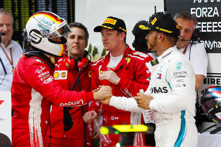 Sebastian Vettel blieb auch nach dem Rennen fair