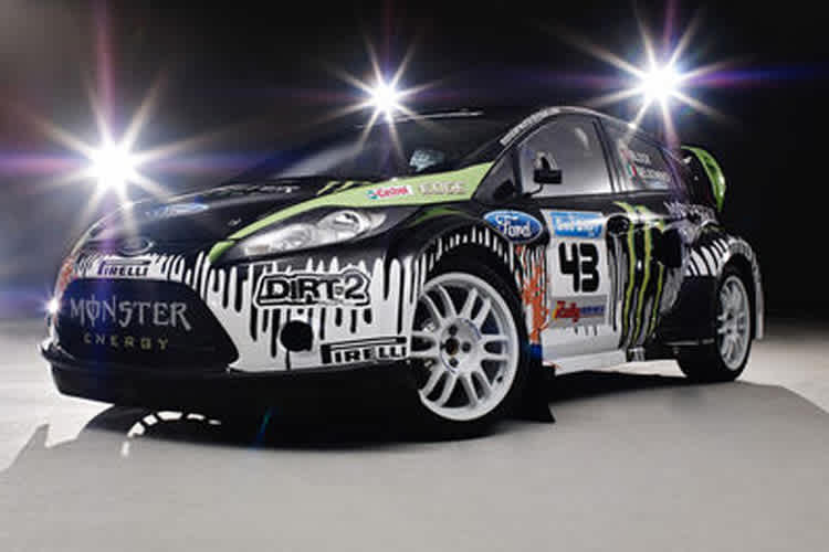 Das aggressiv ausschauende Gefährt von Ken Block