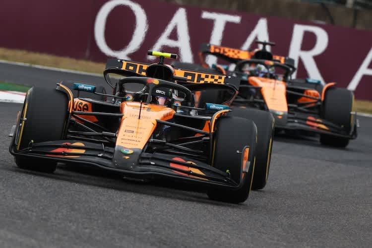 Lando Norris und Oscar Piastri kamen in Japan hinter Verstappen ins Ziel