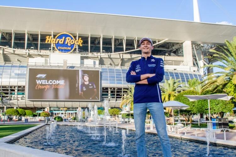 George Russell in Miami