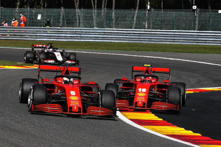 Sebastian Vettel gegen Charles Leclerc in Belgien
