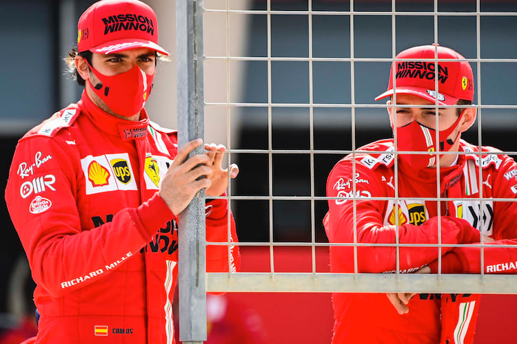 Carlos Sainz und Charles Leclerc