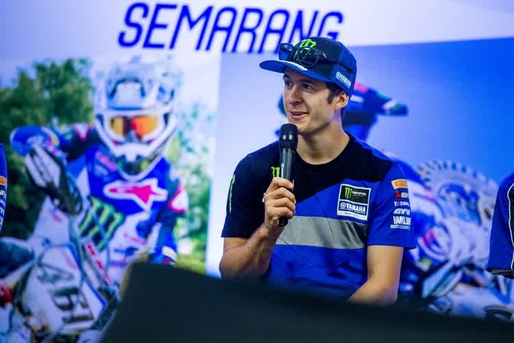 Yamaha-Werksfahrer Jeremy Seewer vor dem GP in Semarang