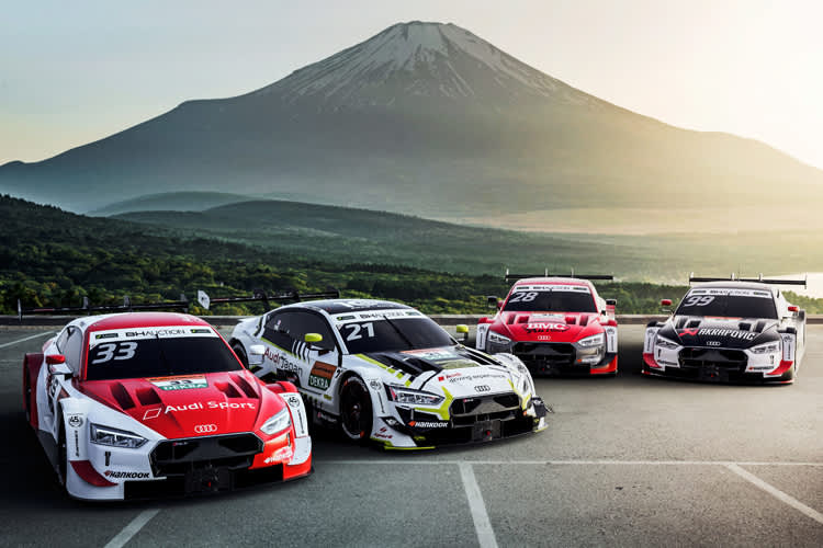 Die vier Audi RS 5 DTM