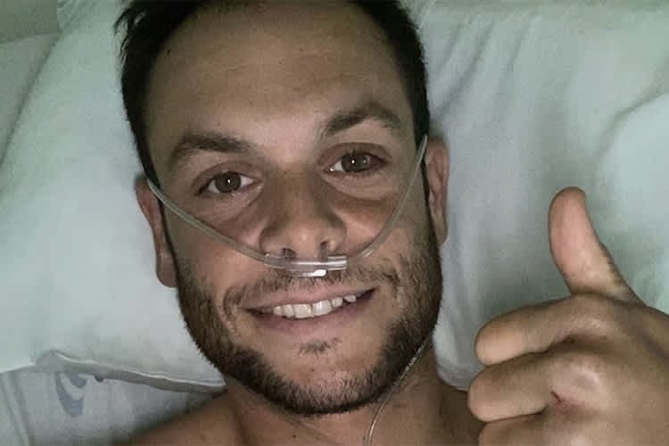 Sandro Cortese schickte einen Gruß aus dem Krankenhaus