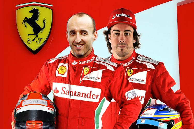 So hätte Ferrari 2012 antreten sollen: mit Robert Kubica und Fernando Alonso
