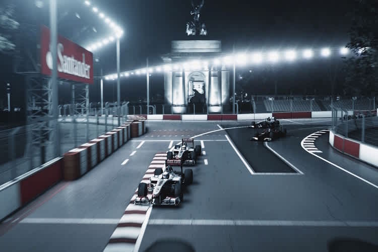 So sah die Animation eines Strassen-GP in London aus