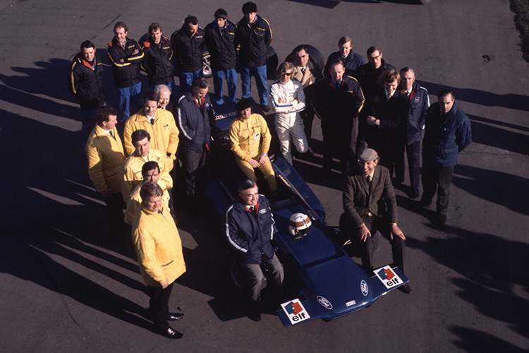Das war das komplette Tyrrell-Team 1970. Nein, wirklich!