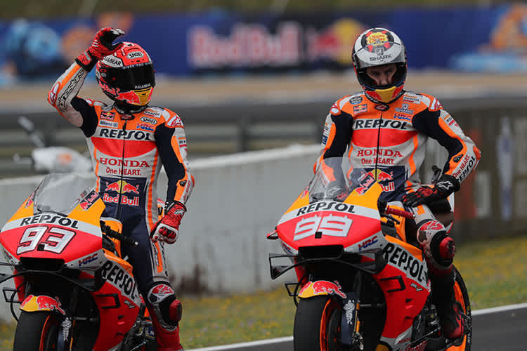 In Silverstone wieder ein Team: Marquez (93) und Lorenzo