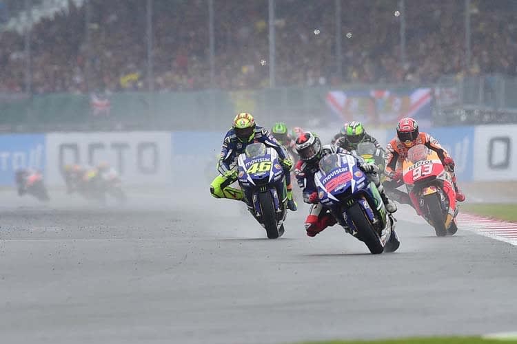 Silverstone: Jorge Lorenzo noch vor Valentino Rossi und Marc Márquez