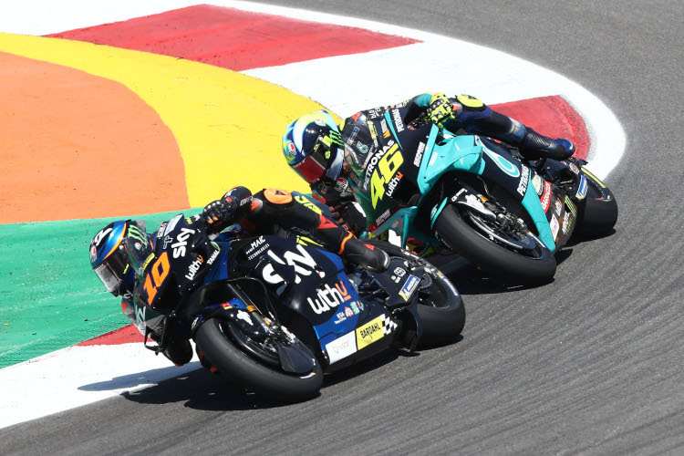 Luca Marini vor Valentino Rossi: Der jüngere Bruder brachte 2021 schon die VR46-Farben an der Esponsorama-Ducati in die MotoGP