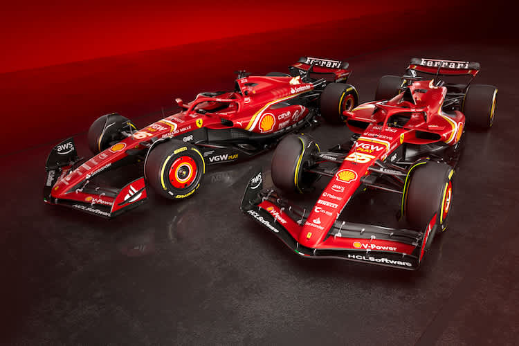 Die neuen Rennwagen von Charles Leclerc und Carlos Sainz