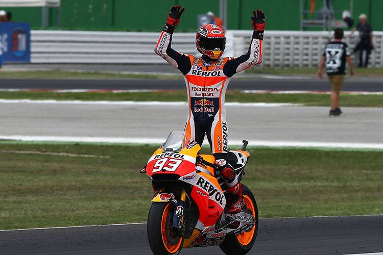 Siegerjubel von Marc Márquez in Misano