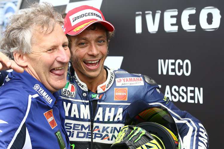 Der letzte gemeinsame Sieg: Valentino Rossi gewann 2013 in Assen und feierte mit Jeremy Burgess