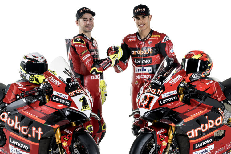 Das Ducati-Werksteam 2023: Alvaro Bautista (li.) und Michael Rinaldi