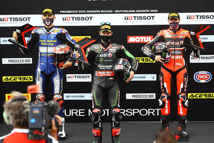 Die erste Startreihe: Baz, Rea und Redding (v.l.)