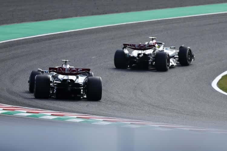Die Mercedes-Piloten hatten auch in Suzuka kein leichtes Spiel