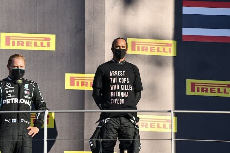 Solch eine Aktion wird Lewis Hamilton nach dem Rennen nicht mehr machen können