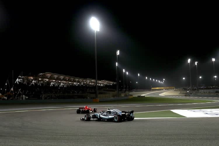 Valtteri Bottas fand keinen Weg an Sebastian Vettel vorbei  