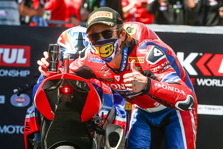 Alvaro Bautista eroberte den ersten Podestplatz für Honda