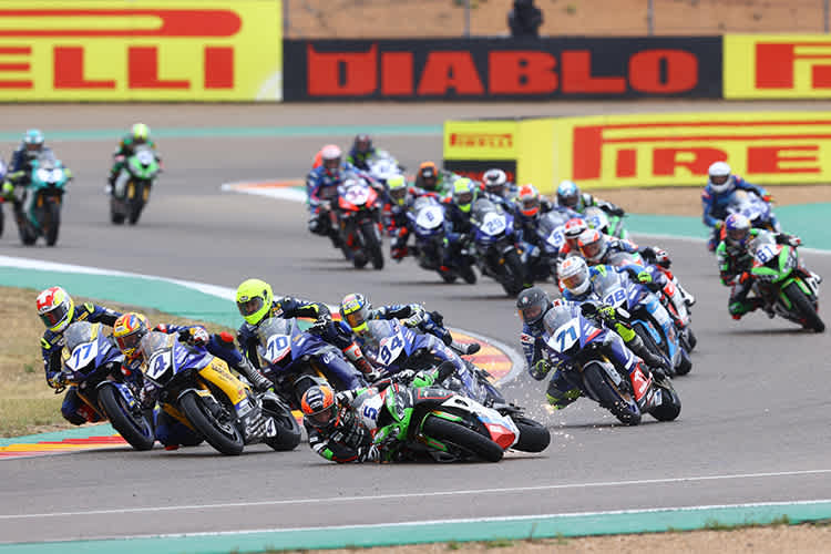 Philipp Öttl rutschte in Kurve 2 aus