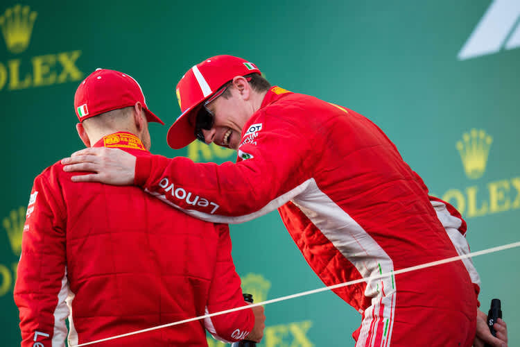 Kimi Räikkönen und Sebastian Vettel