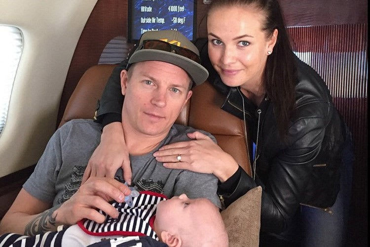 Kimi und Minttu Räikkönen, als Robin noch ein wenig kleiner war